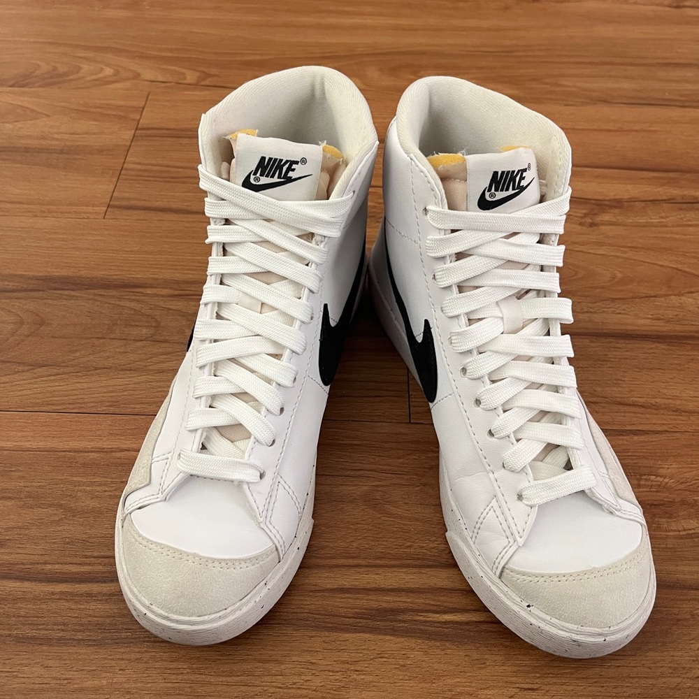 Nike White Black High-Top Sneakers